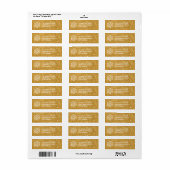 Gold Glitzer Snowflake - Rücksendeadresse (Vorne)