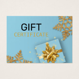 Gold Glitzer Snowflakes Geschenkboxen Blue Giftkar