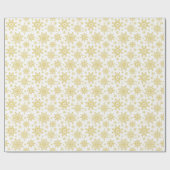 Gold Glitzer Snowflakes Geschenkpapier (Flach)