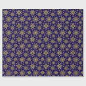 Gold Glitzer Snowflakes Geschenkpapier (Flach)