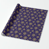 Gold Glitzer Snowflakes Geschenkpapier (Ungerollt)