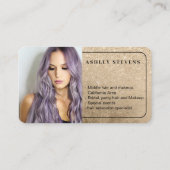 Gold Glitzer Social Media QR Code Foto Logo Visitenkarte (Rückseite)