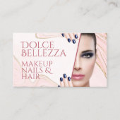 Gold Glitzer Sparkle Blush Rosa Marmormor Art Must Visitenkarte (Vorderseite)