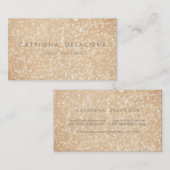 Gold Glitzer Sparkle Bokeh Business Card Visitenkarte (Vorne/Hinten)