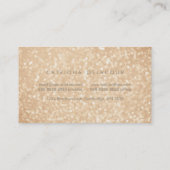 Gold Glitzer Sparkle Bokeh Business Card Visitenkarte (Rückseite)