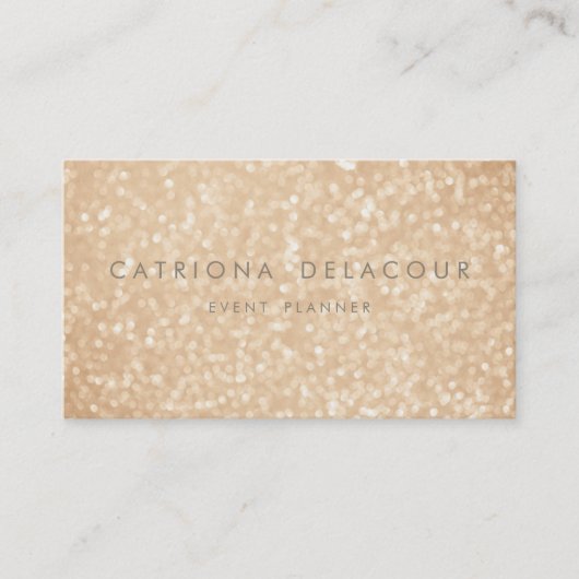 Gold Glitzer Sparkle Bokeh Business Card Visitenkarte (Vorderseite)