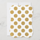 Gold Glitzer Sparkle Dritter Geburtstag Einladung (Rückseite)