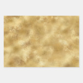 Gold Glitzer Sparkle Geschenkpapier Set (Vorderseite 2)