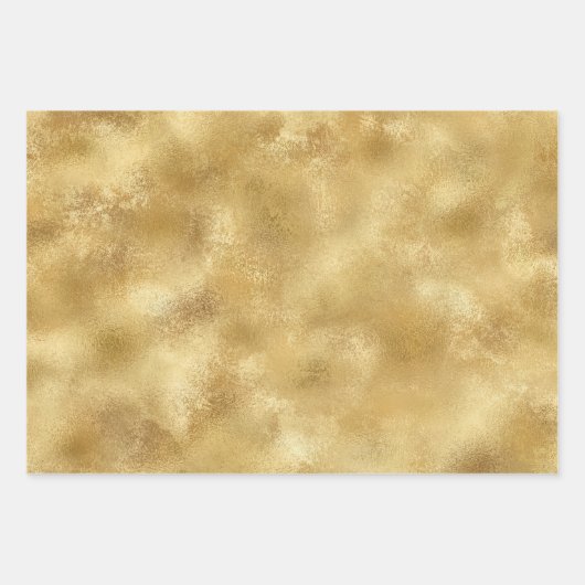 Gold Glitzer Sparkle Geschenkpapier Set (Vorderseite 2)