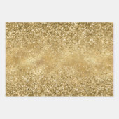 Gold Glitzer Sparkle Geschenkpapier Set (Vorderseite)