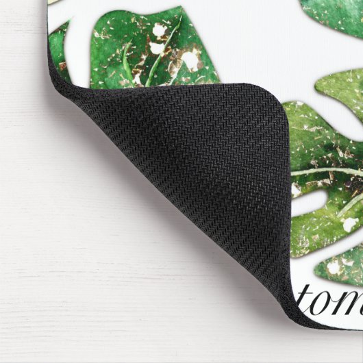 Gold Glitzer Sparkle Glam Tropische Blätter Chic Mousepad (Ecke)