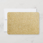 Gold Glitzer Sparkle Glamour Wedding RSVP Card (Rückseite)