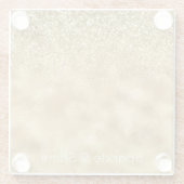 Gold Glitzer Sparkle Glasuntersetzer (Rückseite)