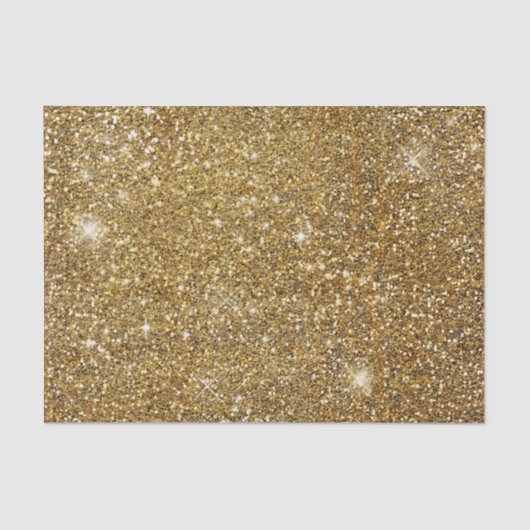 Gold Glitzer Sparkle Glitterie Funkelnd Hübsch Seidenpapier (Vorderseite)