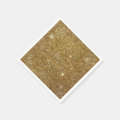 Gold Glitzer Sparkle Glitterie Funkelnd Hübsch Serviette (Ecke)