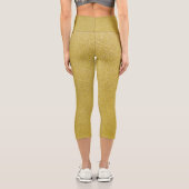 Gold Glitzer, Sparkle, Glitzer Hintergrund Capri Leggings (Rückseite)