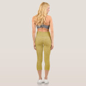 Gold Glitzer, Sparkle, Glitzer Hintergrund Capri Leggings (Rückseite)