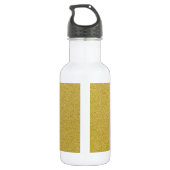 Gold Glitzer, Sparkle, Glitzer Hintergrund Edelstahlflasche (Rückseite)