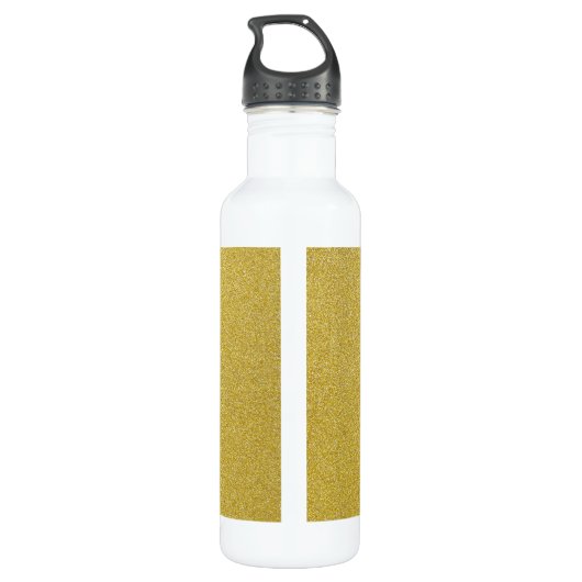 Gold Glitzer, Sparkle, Glitzer Hintergrund Edelstahlflasche (Rückseite)