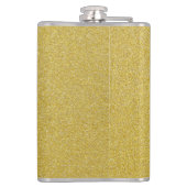 Gold Glitzer, Sparkle, Glitzer Hintergrund Flachmann (Rückseite)