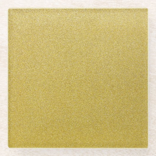 Gold Glitzer, Sparkle, Glitzer Hintergrund Glasuntersetzer (Vorderseite)