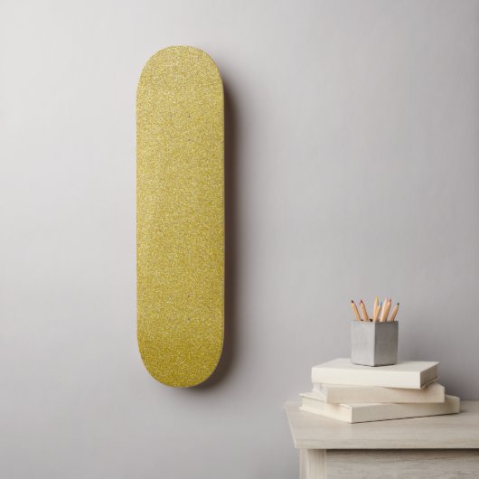 Gold Glitzer, Sparkle, Glitzer Hintergrund Skateboard (Wandkunst)
