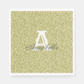 Gold Glitzer & Sparkle Monogram Napkin Serviette (Vorderseite)