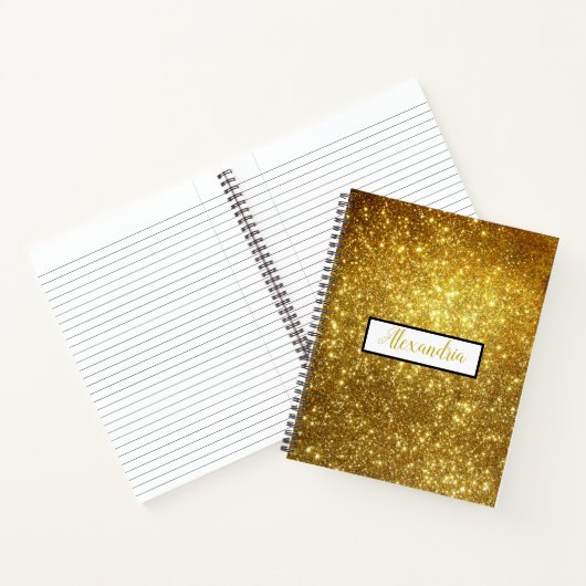 Gold Glitzer Sparkle Notizblock (Innenseite)