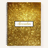 Gold Glitzer Sparkle Notizblock (Vorderseite)
