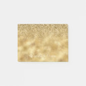Gold Glitzer Sparkle Post-it Klebezettel (Vorderseite)