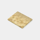 Gold Glitzer Sparkle Post-it Klebezettel (angewinkelt)