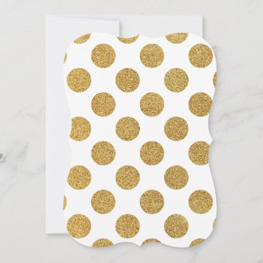 Gold Glitzer Sparkle Sechster Geburtstag Einladung (Rückseite)