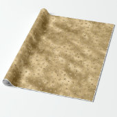 Gold Glitzer Sparkle Stars Geschenkpapier (Ungerollt)