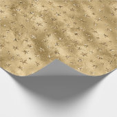 Gold Glitzer Sparkle Stars Geschenkpapier (Ecke)