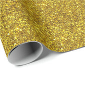 Gold Glitzer Sparkle Textur Geschenkpapier (Rolleneckpunkt)