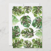 Gold Glitzer Sparkle Tropical Blätter Brautparty Einladung (Rückseite)