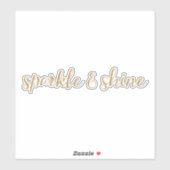 Gold Glitzer Sparkle und Shine Aufkleber (Blatt)