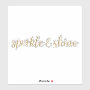 Gold Glitzer Sparkle und Shine Aufkleber