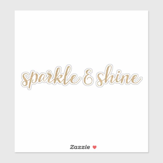 Gold Glitzer Sparkle und Shine Aufkleber (Blatt)