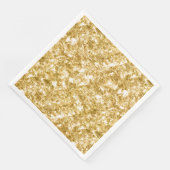 Gold Glitzer Sparkle Wedding Reception Party Serviette (Ecke)