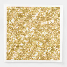 Gold Glitzer Sparkle Wedding Reception Party Serviette