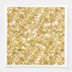 Gold Glitzer Sparkle Wedding Reception Party Serviette