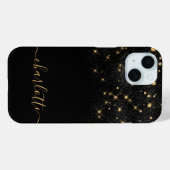 Gold Glitzer Sparkling Elegantes Glamour Script Case-Mate iPhone Hülle (Rückseite (Horizontal))