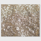 Gold Glitzer Sparkling Glam Girly Glitzy Geschenkpapier (Flach)