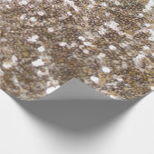 Gold Glitzer Sparkling Glam Girly Glitzy Geschenkpapier (Ecke)