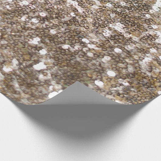 Gold Glitzer Sparkling Glam Girly Glitzy Geschenkpapier (Ecke)