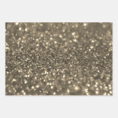 Gold Glitzer Sparkling Glam Girly Glitzy Geschenkpapier Set (Vorderseite 3)