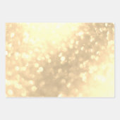 Gold Glitzer Sparkling Glam Girly Glitzy Geschenkpapier Set (Vorderseite 2)