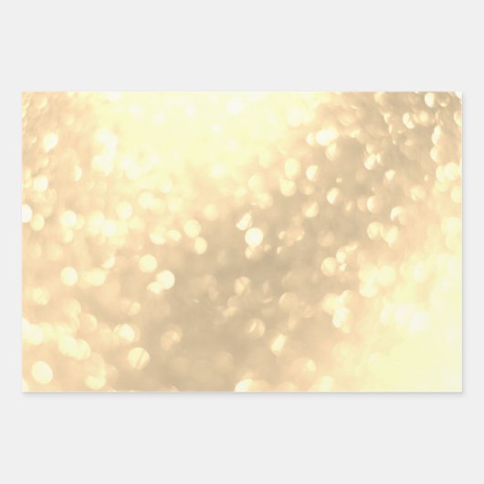 Gold Glitzer Sparkling Glam Girly Glitzy Geschenkpapier Set (Vorderseite 2)