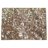 Gold Glitzer Sparkling Glam Girly Glitzy Große Geschenktüte (Vorderseite)
